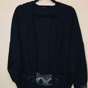 Black lace kimono